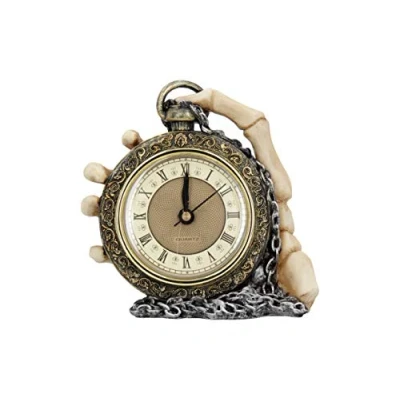 Afbeelding van Nemesis Now Time skelethorloge, 14 cm, goud, polyhars, eenheidsmaat