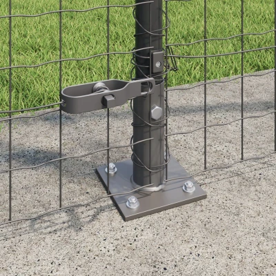 Afbeelding van vidaXL Hekpalen Set van 26 Grijs Beton 3,2 x 88,5 cm