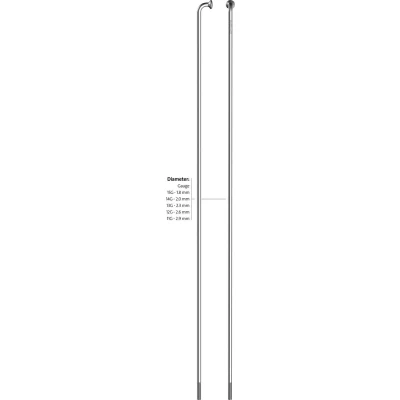Afbeelding van Sapim Spaak 13 304 Leader RVS zonder nippel (100st)