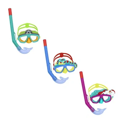 Afbeelding van Bestway Set Masker en Buis Volwassene Purge Klep Gemengde Kleur +14 Jaar Strand Zwembad 24053
