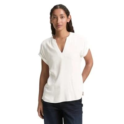 Afbeelding van TOM Tailor EASY Shape Blouse, Dames, Maat: 34, Whisper white