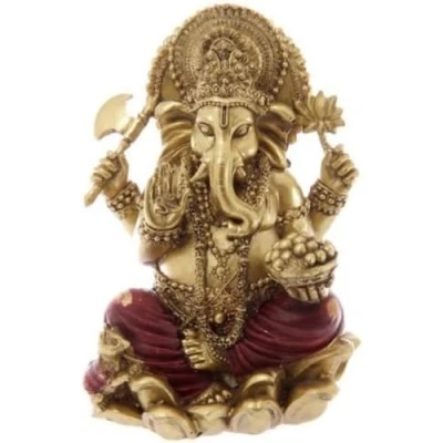 Afbeelding van Puckator GAN07 decoratiefiguur Ganesh, rood, 16 cm