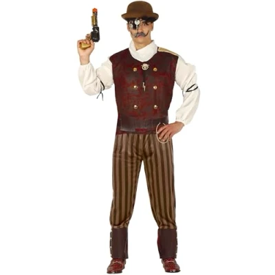 Afbeelding van Fiestas Guirca Verkleedpak Steampunk Polyester Bruin Maat L