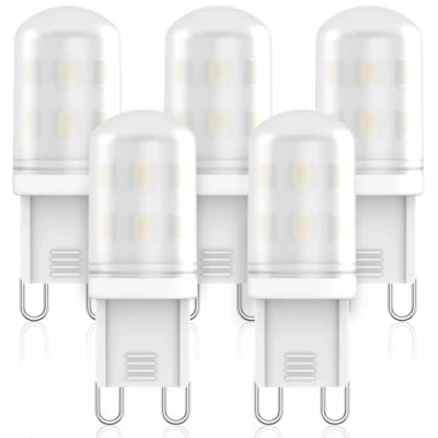 Afbeelding van G9 Ledlamp 2 W, vervanging voor halogeenlamp 28 25 20 led koud wit 6000 K, AC 220 V 240 V, ledlamp, CRI 85+, flikkert niet, 360 graden hoek, niet dimbaar, verpakking van 5 stuks