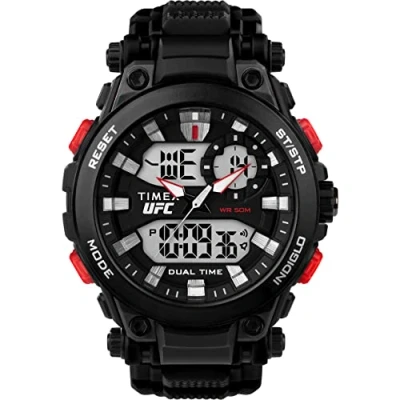 Afbeelding van Timex UFC Impact TW5M52800 Horloge Kunststof Zwart Ø 50 mm