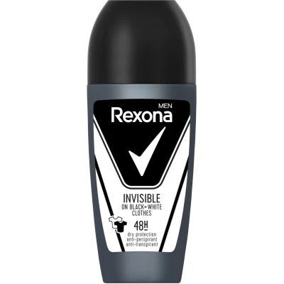 Afbeelding van Rexona Deo Roller Men Invisible On Black &amp; White Clothes 50 ml
