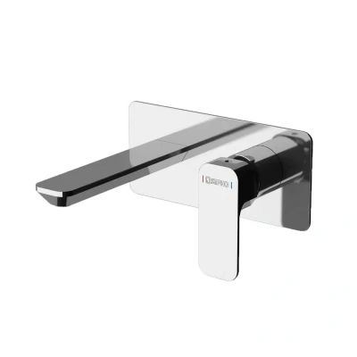 Afbeelding van Wastafelmengkraan Inbouw Sapho Spy 1 hendel Uitloop Recht 19 cm Chroom