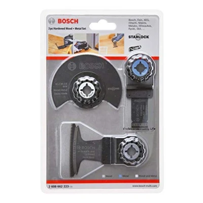 Afbeelding van Bosch Professional 3 delige Set Starlock Inval en Segmentzaagbladen (hout metaal, accessoire multitool) Amazon Edition