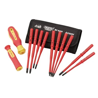 Afbeelding van Draper 12 delige verwisselbare schroevendraaierset XP1000 extra slank draagbare set met koffer 70867