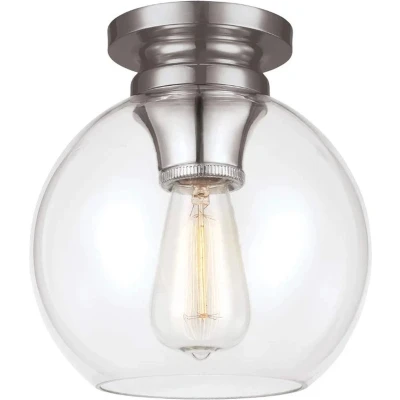 Afbeelding van Landelijke Plafondlamp Steady Lighting Metaal Landelijk E27 L: 21.6cm Voor Binnen Woonkamer Eetkamer Zilver