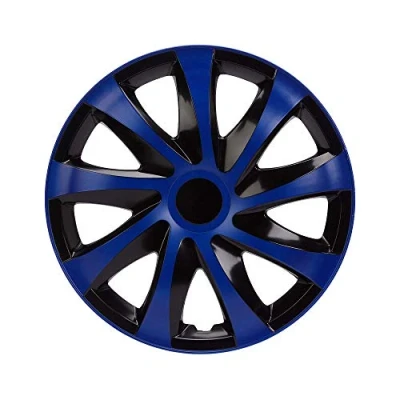 Afbeelding van 14 &quot;DRACO Blauw Zwarte / Wieldoppen Set van 4 stuks