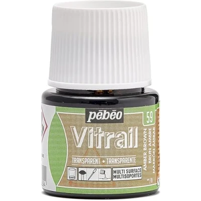 Afbeelding van Pebeo vitrail transparant 59 amber brown 45 ml