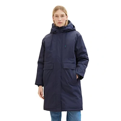 Afbeelding van TOM Tailor Winterjas, Dames, Maat: Large, Sky captain blue