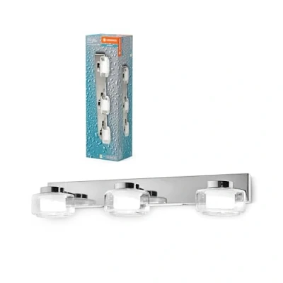 Afbeelding van LEDVANCE ORBIS Flame Wand und Deckenleuchte mit LED, Chrom, 16.5W, 1050lm, 3000/4000K, Farbtemperatur über Wandschalter einstellbar (kaltweiß/warmweiß), IP44 Schutz vor Fremdkörpern Spritzwasser