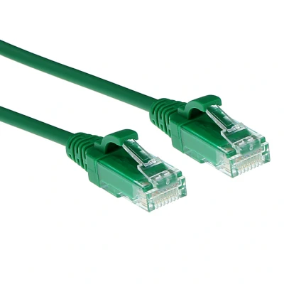 Afbeelding van Netwerkkabel Cat6 U/UTP 2 meter (100% koper, LSZH, Slimline, Groen)