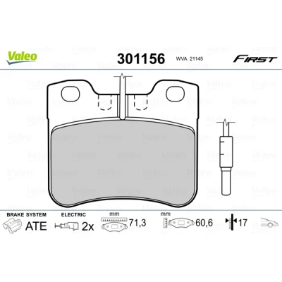Afbeelding van Valeo Remblokset 301156
