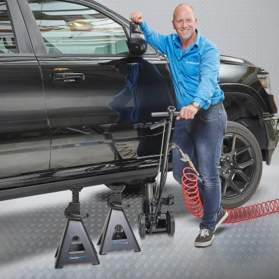 Afbeelding van Datona Krik 22 Ton Met Set Assteunen 6 Zwart