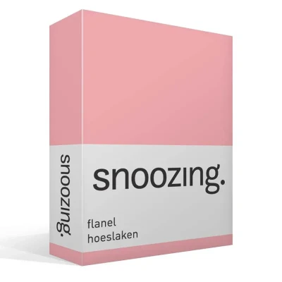 Afbeelding van Snoozing Flanel Hoeslaken Eenpersoons 70x200 cm Roze