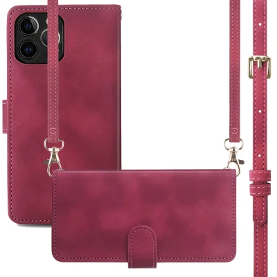 Afbeelding van Apple iPhone 12 Hoesje Kunstleder iMoshion Bookcase Rood Telefoonhoesje