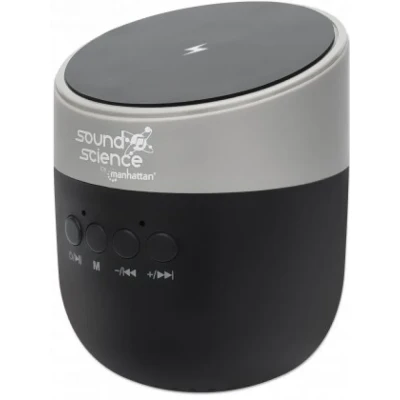 Afbeelding van Manhattan Sound Science Bluetooth Speaker met inductielaadpad (3 h, Werkt op batterijen), luidspreker, Grijs