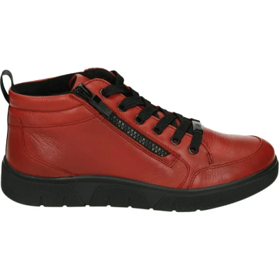 Afbeelding van ara ROM Sport Sneakers hoog, Dames, Maat: 39.5, Rot Veloursleer