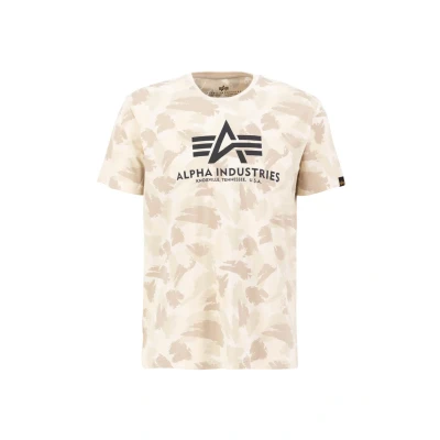 Afbeelding van Alpha Industries camo Tshirt print, Heren, Maat: Small, Sand