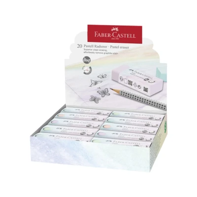 Afbeelding van Gum Faber Castell stofvrij pastel display 20 stuks assorti kleuren