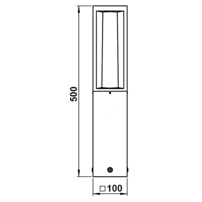 Afbeelding van Albert Buitenlamp staande lamp Oblong zwart 660508