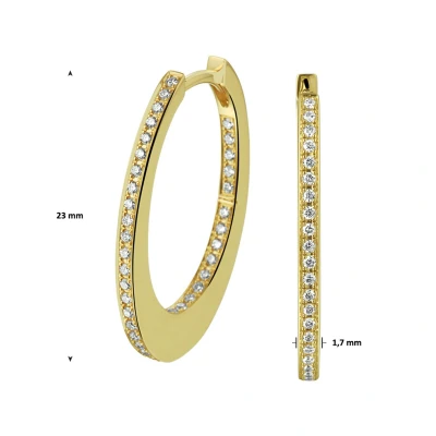 Afbeelding van Geelgouden Klapoorringen diamant 0.28ct (2x0.14ct) H SI 4020582