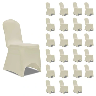 Afbeelding van Stoelhoezen stretch 24 st crème