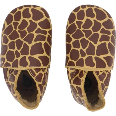 Afbeelding van Bobux Soft Soles Fall Leaf Giraffe Print Babyslofjes EU 22