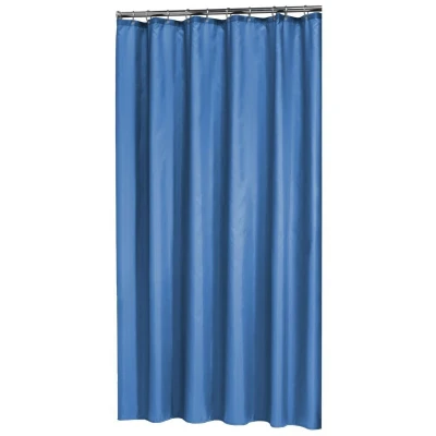 Afbeelding van Sealskin Madeira Douchegordijn Polyester 180x200 cm Blauw Minimalistisch design Tijdloze uitstraling