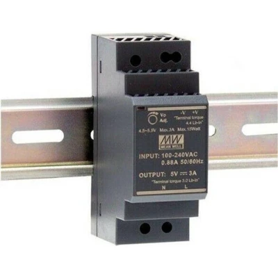 Afbeelding van Mean Well HDR 30 5 DIN rail netvoeding V/DC 3 A 15 W Aantal uitgangen: 1 x Inhoud: stuk(s)