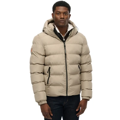 Afbeelding van Sports Pufferjas met Capuchon Beige Grootte: Xxl