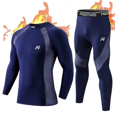 Afbeelding van MeetHoo Thermo ondergoed voor heren Base Layer Set, Blauw, XL
