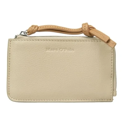 Afbeelding van Marc O&#039;Polo Leren Kaarthouder Zip Wallet Jonesboro Cream Beige