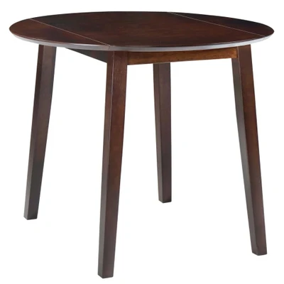 Afbeelding van Eettafel inklapbaar rond MDF bruin