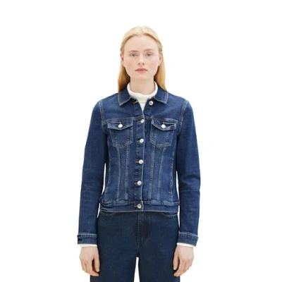 Afbeelding van TOM Tailor Regular FIT MIT Rinsed Design Spijkerjas blau2, Dames, Maat: XXL, Blau 2