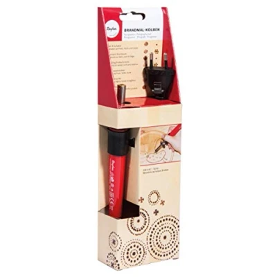Afbeelding van Rayher Houtbrander set 9 delig Pyrografie Soldeerbout Soldeerset houtgraveerpen houtbewerking hobby hout graveer pen
