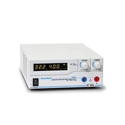 Afbeelding van PeakTech 1580 Laboratoriumvoeding DC 1 32 V / 0 30 A met USB, LED display, schakelvoeding, voeding, 3 aangepaste voorinstellingen voor meetwaarden, overbelastingsbeveiliging 200 240 AC
