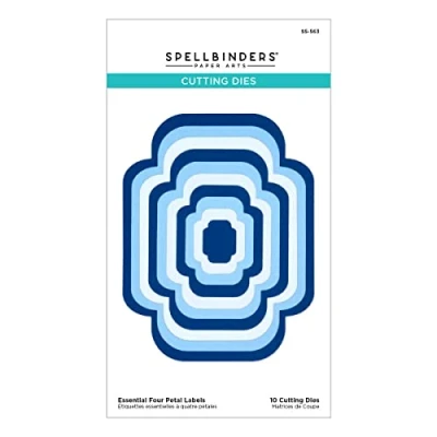 Afbeelding van Spellbinders Essential Four Petal Labels Etched Dies (S5 563)