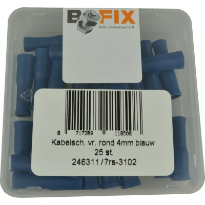 Afbeelding van Bofix Doos a 25 schuif stekker rond vrouw blauw 4mm