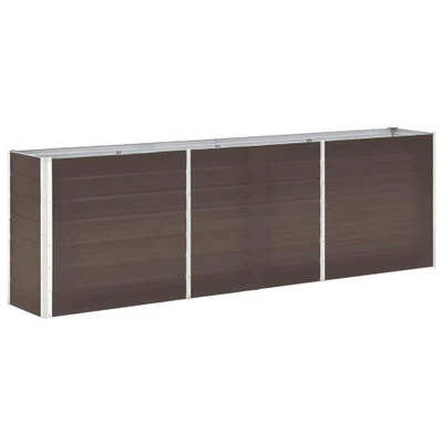 Afbeelding van Plantenbak verhoogd 240x40x77 cm gegalvaniseerd staal bruin