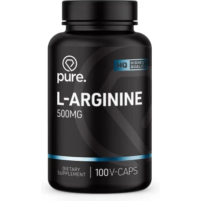 Afbeelding van PURE L Arginine 500mg 100v capsules