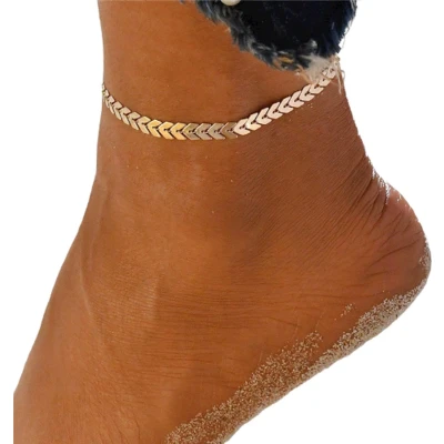 Afbeelding van Joboly Enkelbandje Pijltjes Goudkleurig 21 cm + 5 Dames