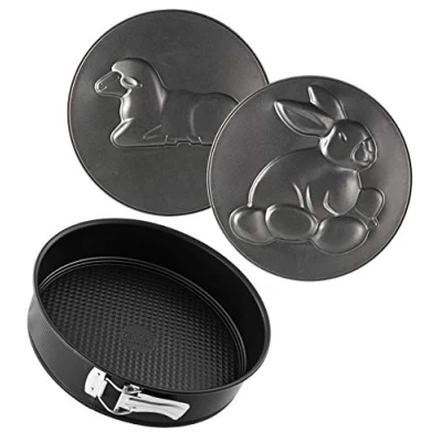 Afbeelding van Zenker Springvorm Ø 26 cm SPECIAL CREATIEF, bakvorm met 2 bodems, ronde taartvorm anti aanbaklaag, creatief bakken (kleur: zwart), hoeveelheid: 1 stuk