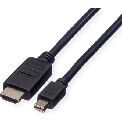 Afbeelding van ROLINE Mini DisplayPort Kabel, DP HDMI, M/M, zwart, 1,5 m