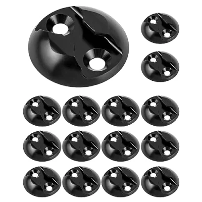 Afbeelding van QWORK® 15 pack Airline Rail Sjorplaat Sjorpunten voor vliegtuigen, stacaravans, bestelwagens, ambulances, enz. Een flexibele manier om ladingen vast te zetten (45 mm)