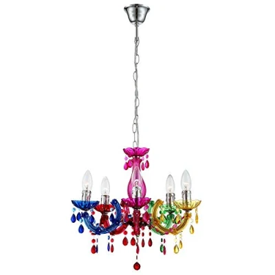 Afbeelding van Globo 63118 5 Cuimbra II kroonluchter, acryl, regenboog