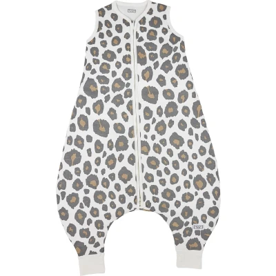 Afbeelding van Meyco gevoerde baby slaapzak jumper Panter antraciet/bruin/wit